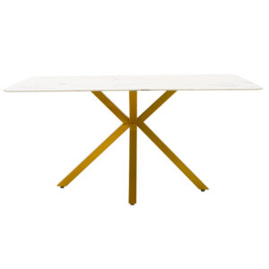 029 000089 2 Dinner table Paris Argos The Classic glass 8mm marble pattern-golden 160x80x75cm