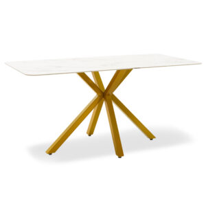029 000089 Dinner table Paris Argos The Classic glass 8mm marble pattern-golden 160x80x75cm