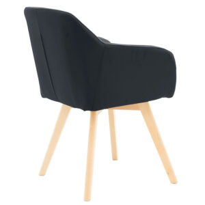 029 000144 1 Safira armchair Argos The Classic PU fabric black-natural 57x58x84cm