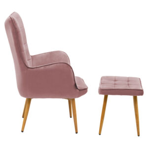 029 000156 3 Maddison armchair with footrest-cushion Argos The Classic velvet rotten apple-natural 68x72x98cm