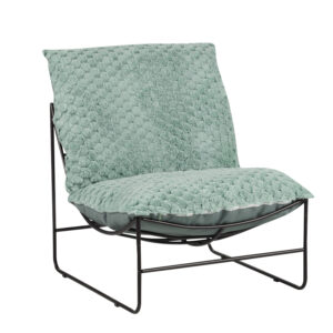 Armchair Chopie Argos The Classic light green fabric-black leg 77x90x83cm