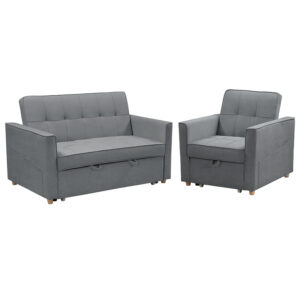 035 000081 Sofa set 2pcs Commit Argos The Classic fabric dark grey