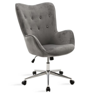 Manager office chair Kido Argos The Classic in grey velvet color