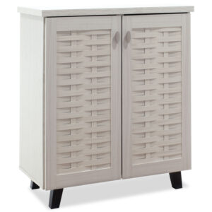 049 000002 1 Shoe cabinet MANTAM Argos The Classic 12 pairs white-grey 78x40x92 cm