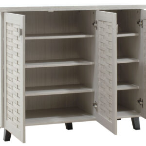 049 000005 3 Shoe cabinet MANTAM Argos The Classic 16 pairs white-grey 115.5x40x92cm