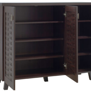 049 000006 3 Shoe cabinet MANTAM Argos The Classic 16 pairs walnut 115.5x40x92cm