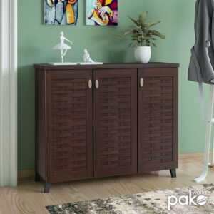 049 000006 Shoe cabinet MANTAM Argos The Classic 16 pairs walnut 115.5x40x92cm