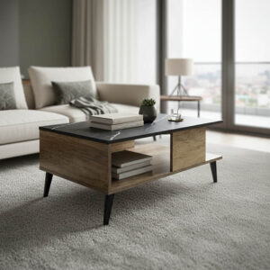 Coffee table Moses Argos The Classic color black marble-walnut 90x54x37.5cm