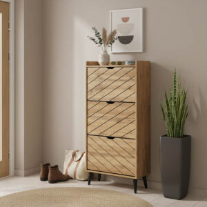 Shoe cabinet Thelma Argos The Classic 12 pairs oak 60x23.8x131.6 cm
