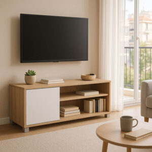 049 000080 TV cabinet Ellon Argos The Classic melamine sonoma-white 120x40x41cm