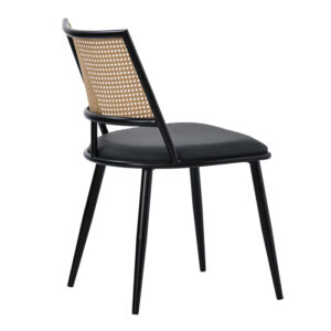 058 000065 1 Giulia chair Argos The Classic pe rattan beige-pu black grey-metal black 49x52x80cm