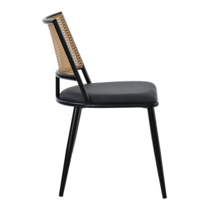 058 000065 2 Giulia chair Argos The Classic pe rattan beige-pu black grey-metal black 49x52x80cm