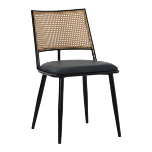 058 000065 Giulia chair Argos The Classic pe rattan beige-pu black grey-metal black 49x52x80cm