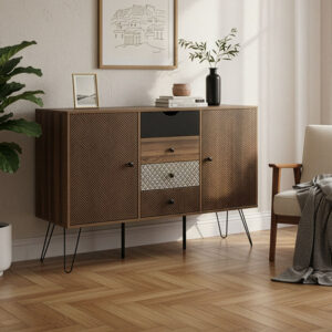 Buffet Boho Argos The Classic with four drawers in walnut color 122x39,5x86cm
