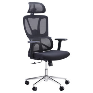 Office manager chair Aish Argos The Classic fabric mesh black 64x66x130cm