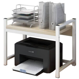 072 000046 table shelf unit Cadia Argos The Classic metallic in white-natural color 53x35x44cm
