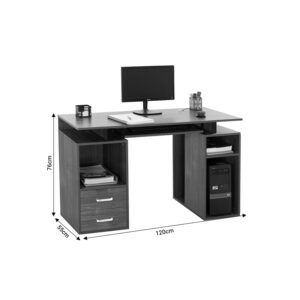 072 000091 3 Computer desk Liberion Argos The Classic grey-oak 120x55x76cm