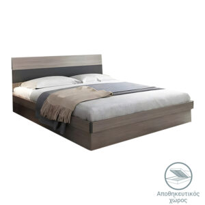 072 000094 Double storage bed Daizy Argos The Classic light walnut-grey 150x200cm