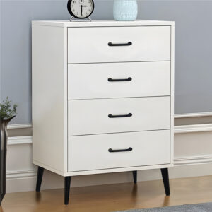 072 000118 1 Adrenile Argos The Classic mdf chest of drawers in white shade and black metal leg 80x40x84cm