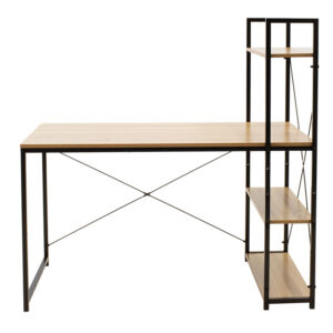 085 000003 3 Office tableRamon Argos The Classic reversible modern oak color with black metal frame 122x64x120cm