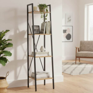 Bookcase Ramon Argos The Classic natural-black 34x32,5x148cm