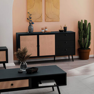 Buffet Oslo Argos The Classic blacknatural 150x39x79cm