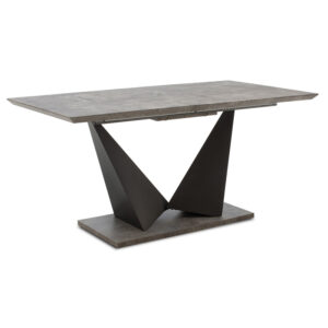 Gordon Argos The Classic expanding gray cement table - black metal leg 160-200x90x75cm