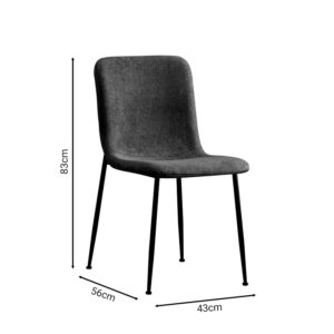 093 000032 1 Gratify Argos The Classic chair anthracite fabric-leg black metal 43x56x83cm
