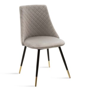 Chair Giselle Argos The Classic velvet grey leg black-golden