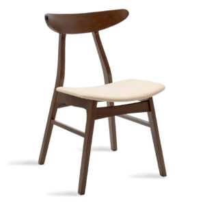 Chair Orlean Argos The Classic beige fabric-walnut rubberwood leg