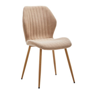 101 000086 Chair Fersity Argos The Classic beige fabric-natural metal leg 48x56.5x85.5xm