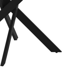 101 000088 2 Dammero Argos The Classic table cream mdf-leg black metal D100x75cm