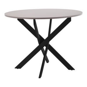101 000088 Dammero Argos The Classic table cream mdf-leg black metal D100x75cm