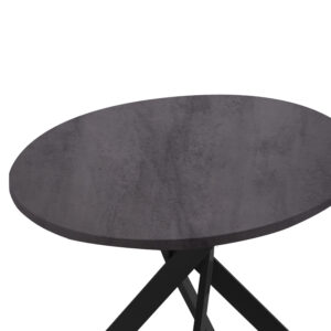 101 000089 2 Dining table Dammero Argos The Classic mdf in dark grey color and black metal leg D100x75cm