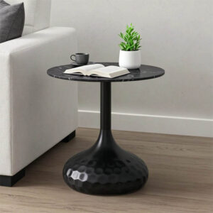 101 000097 Coffee table Fabron Argos The Classic black sintered stone D50x52cm
