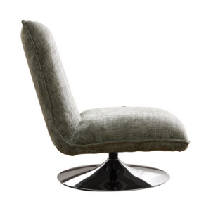 101 000119 3 Rotating chair Remona Argos The Classic green fabric-chrome legs 63x80x80εκ