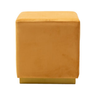 110 000034 1 Pyra Argos The Classic stool golden velvet - golden metal 39x39x41cm