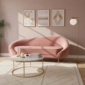 110 000043 1 3 seater sofa Amora Argos The Classic in rotten apple velvet - golden metal 180x81x77cm