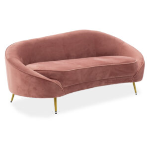 110 000043 3 seater sofa Amora Argos The Classic in rotten apple velvet - golden metal 180x81x77cm