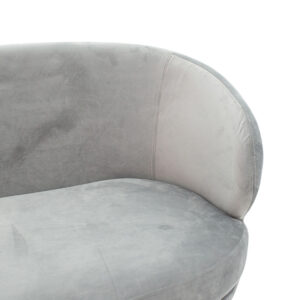 110 000046 3 2 seater sofa Rony Argos The Classic grey velvet - golden metal 132x82x83cm