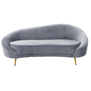 110 000049 1 3 seater sofa Amora Argos The Classic dark grey velvet - golden metal 180x81x77cm