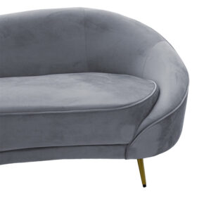 110 000049 3 3 seater sofa Amora Argos The Classic dark grey velvet - golden metal 180x81x77cm
