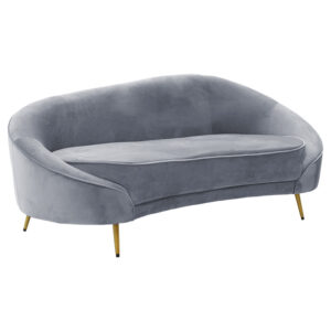 110 000049 3 seater sofa Amora Argos The Classic dark grey velvet - golden metal 180x81x77cm