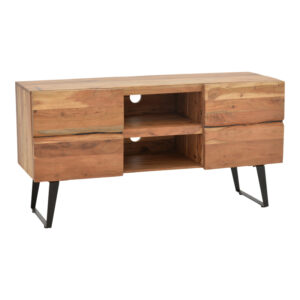 113 000038 1 TV cabinet Dervie Argos The Classic natural solid acacia wood 130x43.5x66.5cm