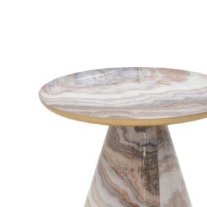 115 003178 2 Coffe table Boundar Argos The Classic grey-gold metal-glass D50x49cm