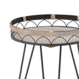 115 003181 2 Coffe table Erzmo Argos The Classic natural-black metal-wood D40x56cm