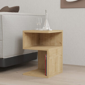 120 000457 1 Caroly Argos The Classic melamine side table in natural shade 29.6x31.4x45cm