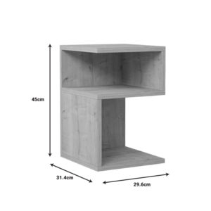 120 000457 3 Caroly Argos The Classic melamine side table in natural shade 29.6x31.4x45cm