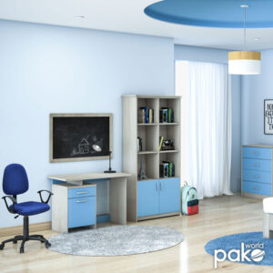 123 000082 1 Children's bookcase Looney Argos The Classic castillo-blue 80.5x36.5x183.5