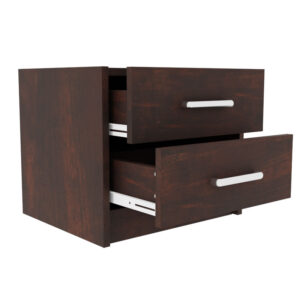 123 000184 1 Nightstand Olympus Argos The Classic with 2 drawers in walnut colour 47.5x40.5x40.5